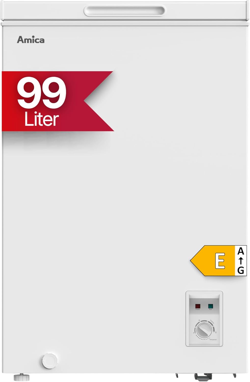 Amica GT 311 105 W Gefriertruhe / Weiß / 100 Liter / elektronische Steuerung / 1, 10 °C, 38 °C, 47,6 cm