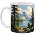 Keramiktasse mit Alpenlandschaft 300 ml
