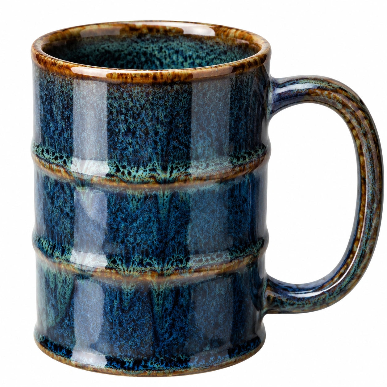 Blauer Keramikbecher, 300ml