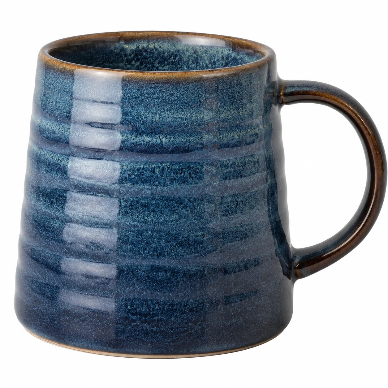 Handgemachte Keramiktasse 350ml Dunkelblau