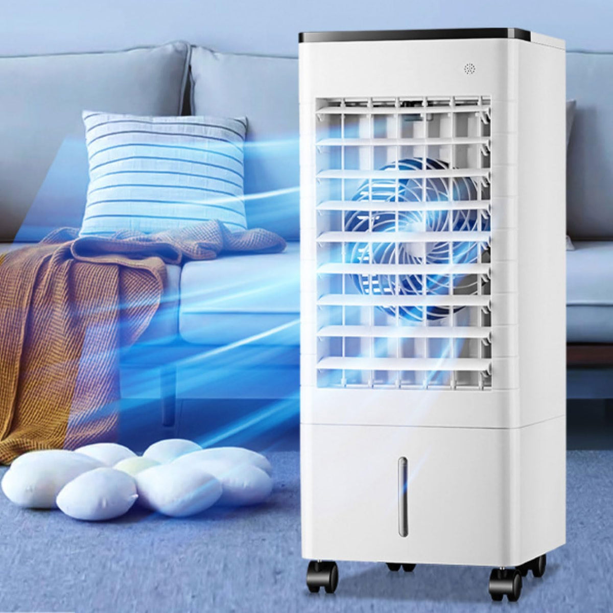 Generisch Tragbare Klimaanlage 3-in-1 Mobile Klimaanlage, 15H Timer für Smart Auto-Off, 4 Kühlakkus, 3 Geschwindigkeiten, 9L Tank, 46 dB
