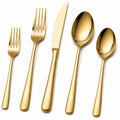 Elegantes Besteckset Gold, 5-teilig