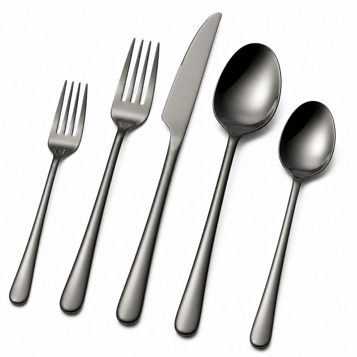 5-teiliges Besteckset Hochglanz Silber