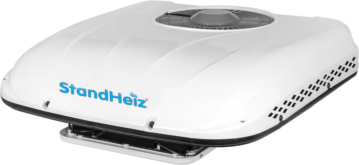 StandHeiz Dachklimaanlage, Standklimaanlage 12 V 1800W StandHeiz Kühlleistung, R134a Vorbefüllt, 750W, 60 dB Leise, Fernbedienung, Traktor & LKW
