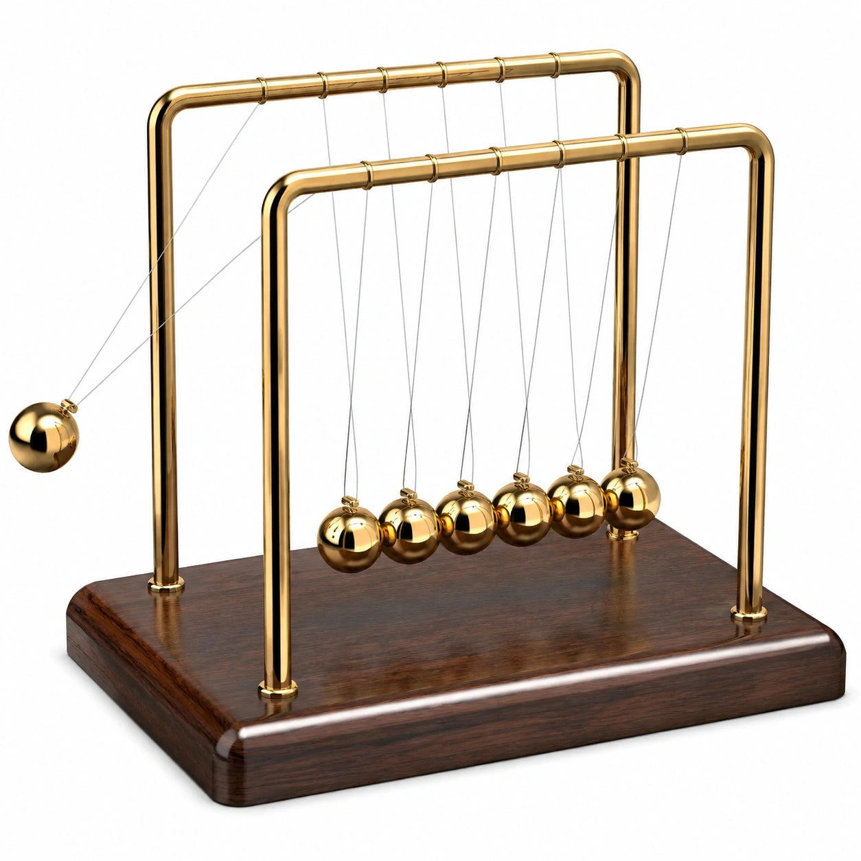 Newtonsches Pendel mit Goldkugeln Schreibtischdekoration