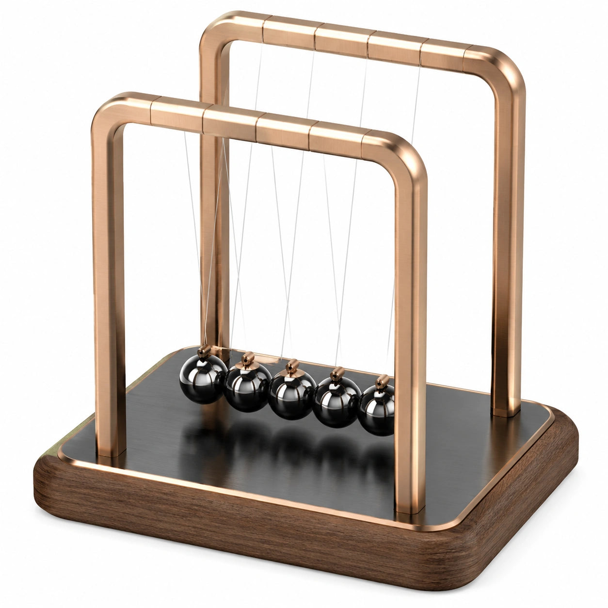 Newton Pendel Schreibtischspielzeug, Schwarz/Bronze, 18cm x 12cm x 20cm