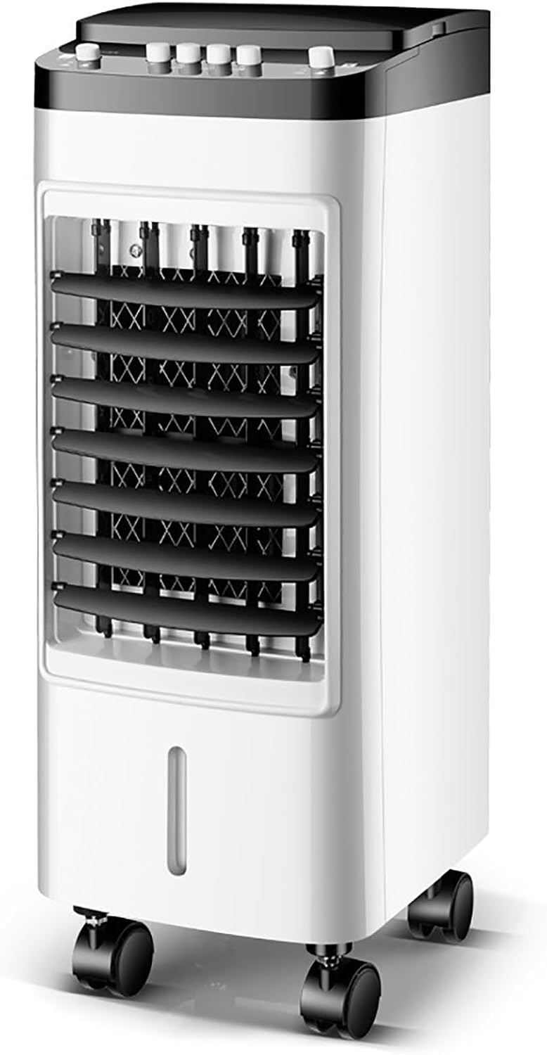 lyxamjrzyp Klimaanlage Ventilator Turmventilator, Produktgröße: 56 × 24 × 21 cm, 4 l, Mobile Wasserkühlung Ventilator mit Rädern, für Familie