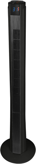 Syntrox Germany XXL Turmventilator TFT-50 W-DTP Black Tower Ventilator mit Fernbedienung, Standventilator, Säulenventilator, 7,5 Stunden, 1,20 m