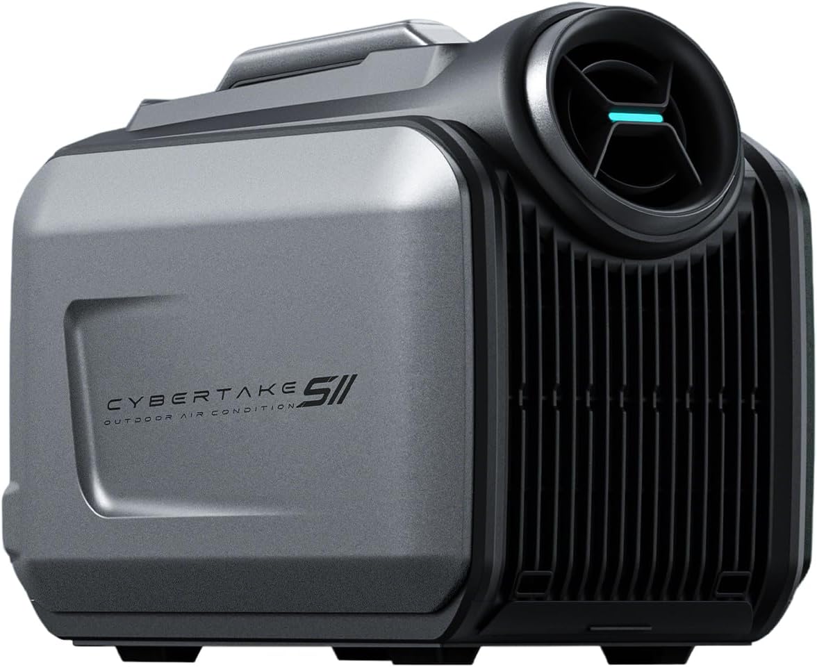 Cybertake S2 Pro Portable Camping Air Conditioner, 100-240 V, 12 V, 1 kWh