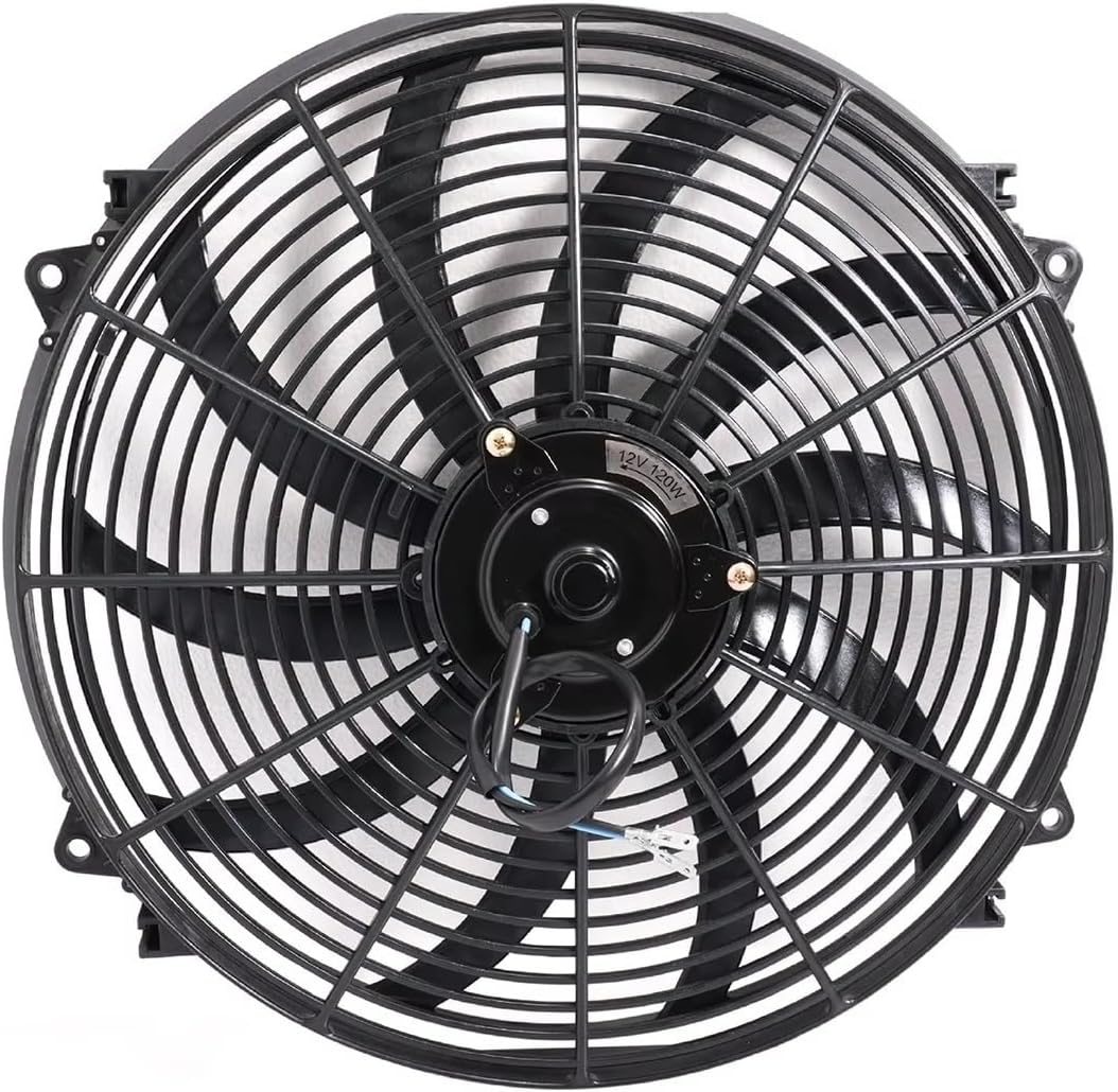 Generic Elektrolüfter Motorlüfter Universeller 12 Kühlerlüfter, 12 V, 120W, für Pkw-Motoren, Schwarz