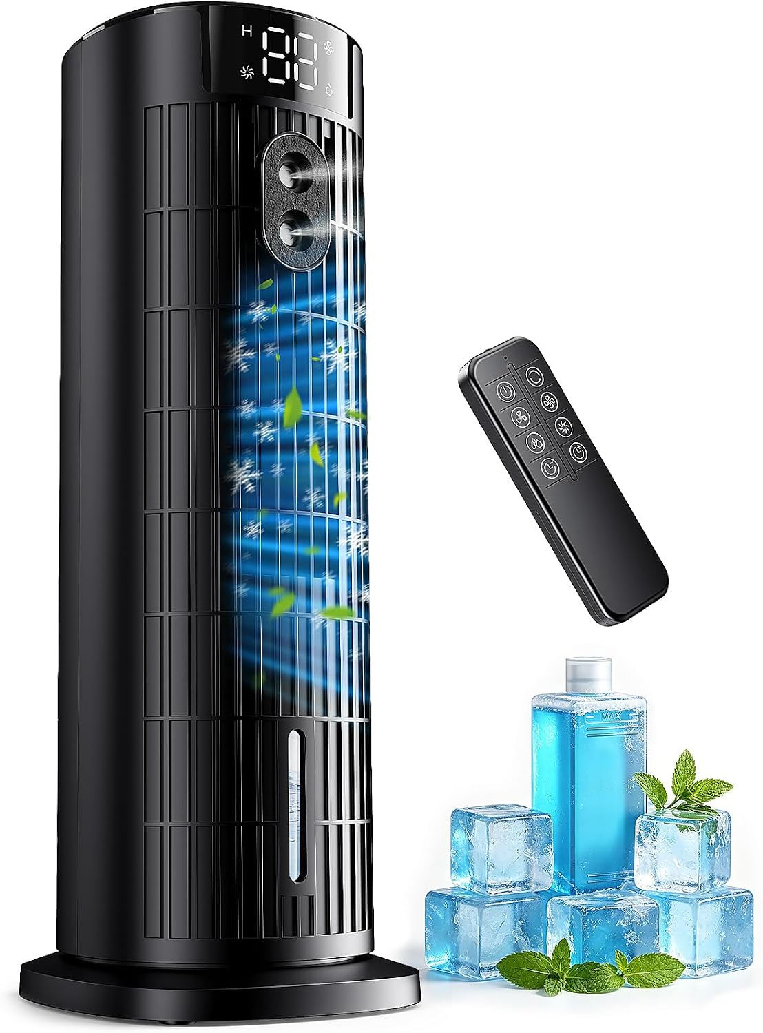 CoamoTrail Tragbare Klimaanlage Mobile Klimaanlage, tragbarer Luftkühler, Timer, für Schlafzimmer, mobile Mini-Klimaanlage mit Wassertank