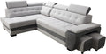 Sofa Robin Grand linkes L-Eck mit Schlaffunktion Robin Inspire, 277 × 180 cm, Liegefläche 200 × 126 cm, Kopfstützen und Relaxfunktion, Bettkasten
