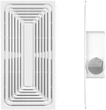 WANGHAI-666 Lüftungsventilatoren Beleuchtung 2-in-1 Deckenventilator, 60 cm, wasserbeständig, Abluftventilator, Weiß