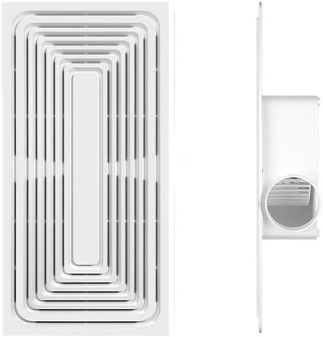 WANGHAI-666 Lüftungsventilatoren Beleuchtung 2-in-1 Deckenventilator, 60 cm, wasserbeständig, Abluftventilator, Weiß