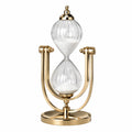 Sanduhr aus Glas mit Messingrahmen in Gold, 60 Minuten