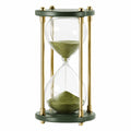 Sanduhr mit grünem Sand und Metallrahmen, 60 Minuten