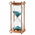Dekorative Sanduhr mit Metallrahmen, Türkis, 60 Minuten