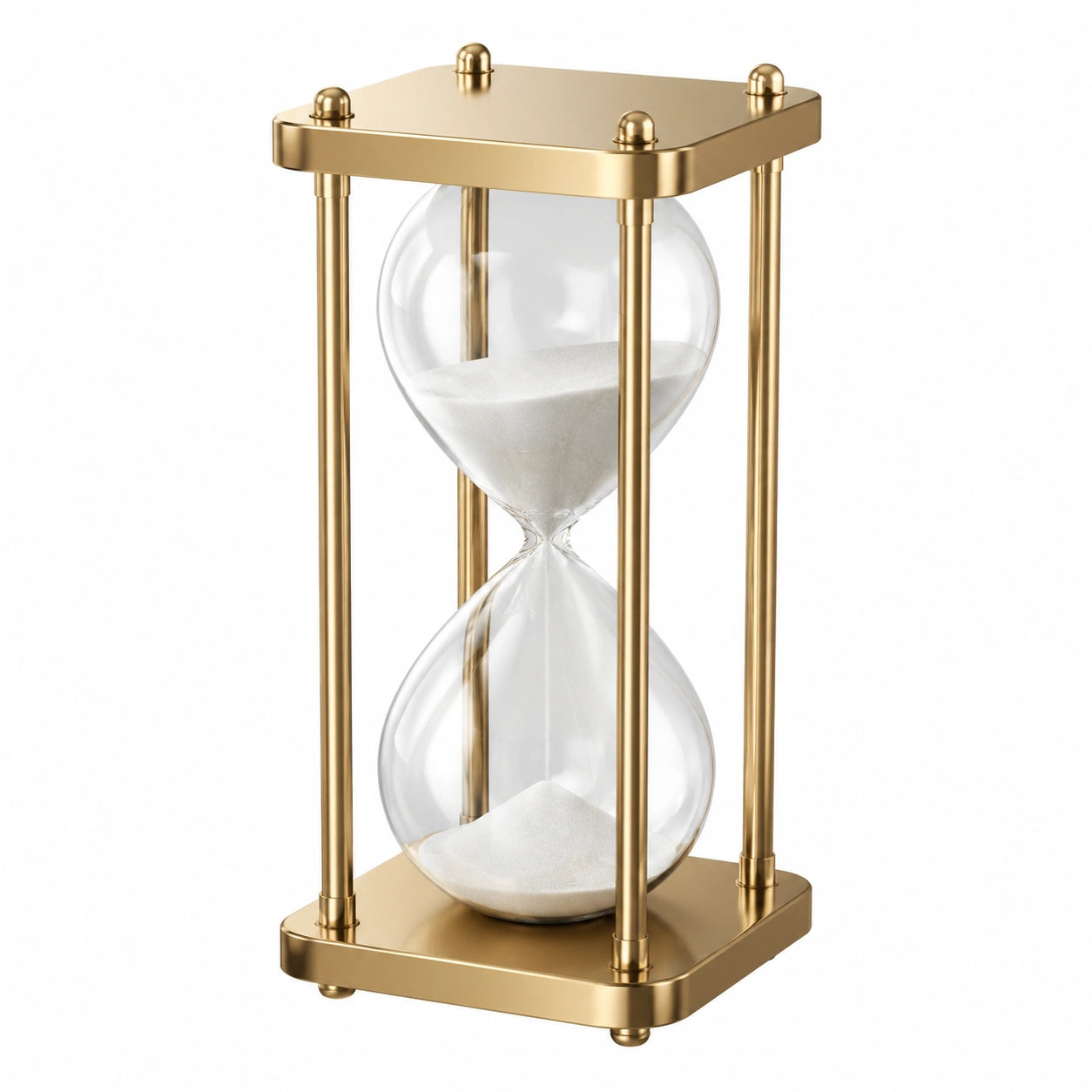 Elegante goldene Sanduhr mit Metallsockel, 60 Minuten