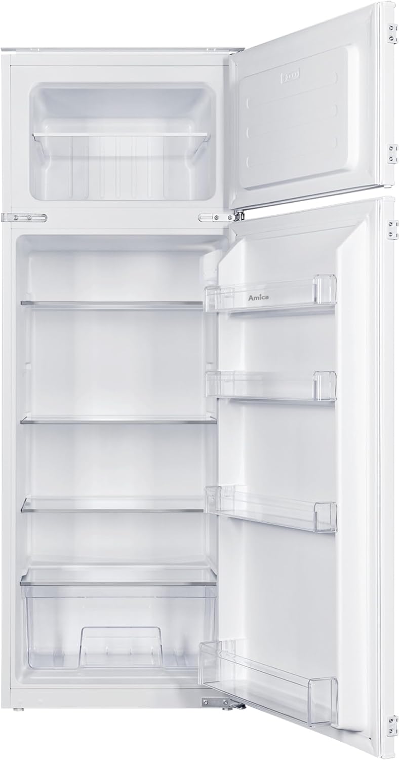 Amica Einbau-Kühlschrank mit Gefrierfach oben, Kuehlschrank, 1450 mm, LED, Elektronische Steuerung