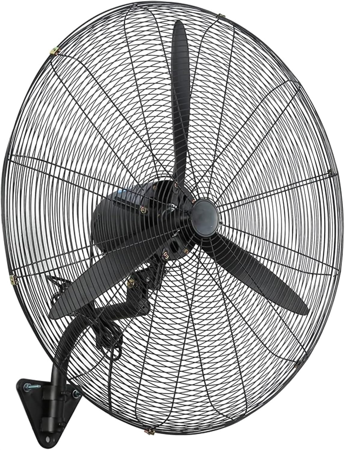OWOHYG Industrieller Wandventilator, leiser 120°-Oszillationsmodus für Zuhause und Büro im Sommer, 3 Luftvolumenstufen, 79 cm (31 Zoll), Schwarz