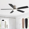 Sofucor Deckenventilator mit Beleuchtung und Fernbedienung, Deckenleuchte, 52 Zoll, 132 cm, 12,5 cm, 25 cm, 30 dB, 6.1m, Schwarz