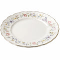 Ovaler Porzellanteller mit Blumenmuster, 30 cm