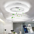 BKZO moderne Smart-LED-Deckenleuchte Ventilator Deckenventilator mit Beleuchtung, 5500 K, 60 CM, 20 W, Fernbedienung, App-Steuerung, dimmbares Licht