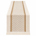 Tischläufer Fischgrätmuster Beige