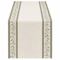 Tischläufer 100x33cm mit floralen Motiv in Beige/Grün
