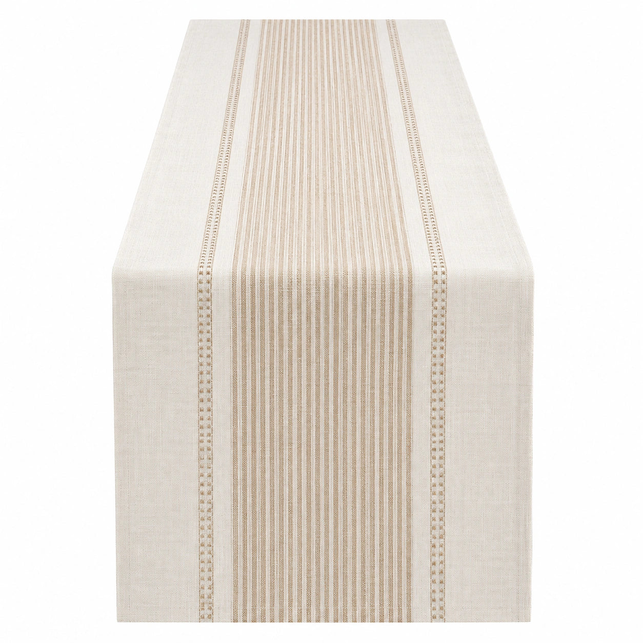 Tischläufer Beige Gestreift 140x40 cm