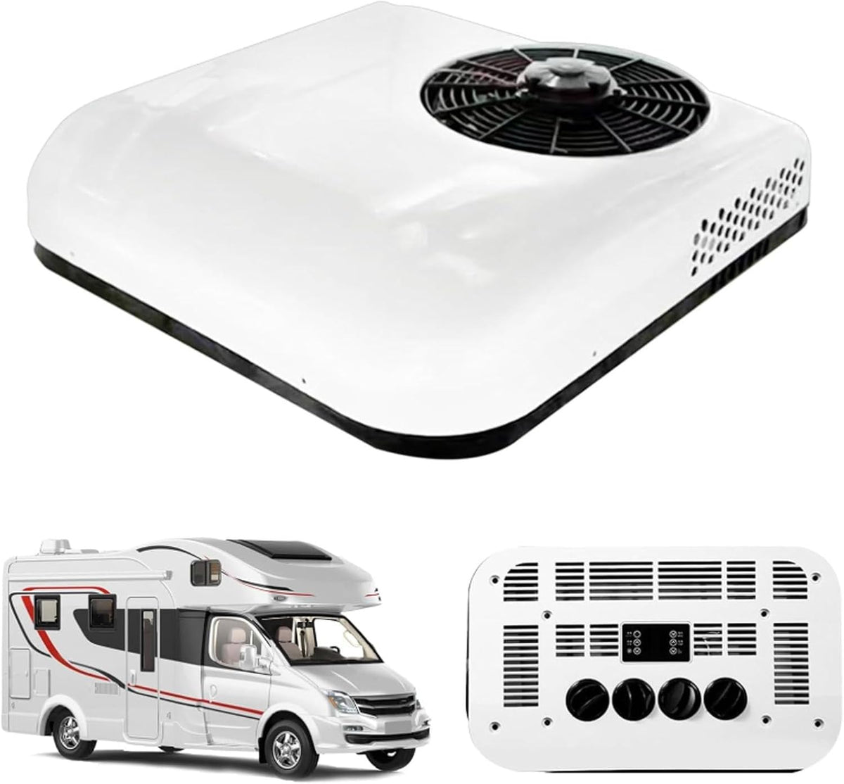 Generisch Elektrische Dachklimaanlage für Wohnmobil und Geländefahrzeug, 600 W, 12/24 V, elektrisches Dachkühlsystem, bürstenloser Motor