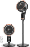 Namouk Namuk Standventilator, 12H Timer, 70°+90° Oszillation, 12 Geschwindigkeiten, 25 dB Ventilator leise, Fernbedienung, Schwarz/Roségold