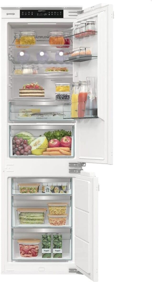 Gorenje NRKI517C62WF Einbau-Kühl-Gefrierkombination, 0 °C, 178 cm, WLAN, LED, Elektronische Steuerung, Edelstahl