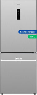 GEDTECH Kombi-Kühlschrank GCB417NFIX 417 l große Breite 70 cm, Gefrierschrank, No Frost