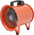 Dettchan Industrieventilator Axialgebläse Industrielüfter Ventilator, für Fabriken Bauernhöfe mit 10M Schlauch, wasserbeständig, Orange/Schwarz
