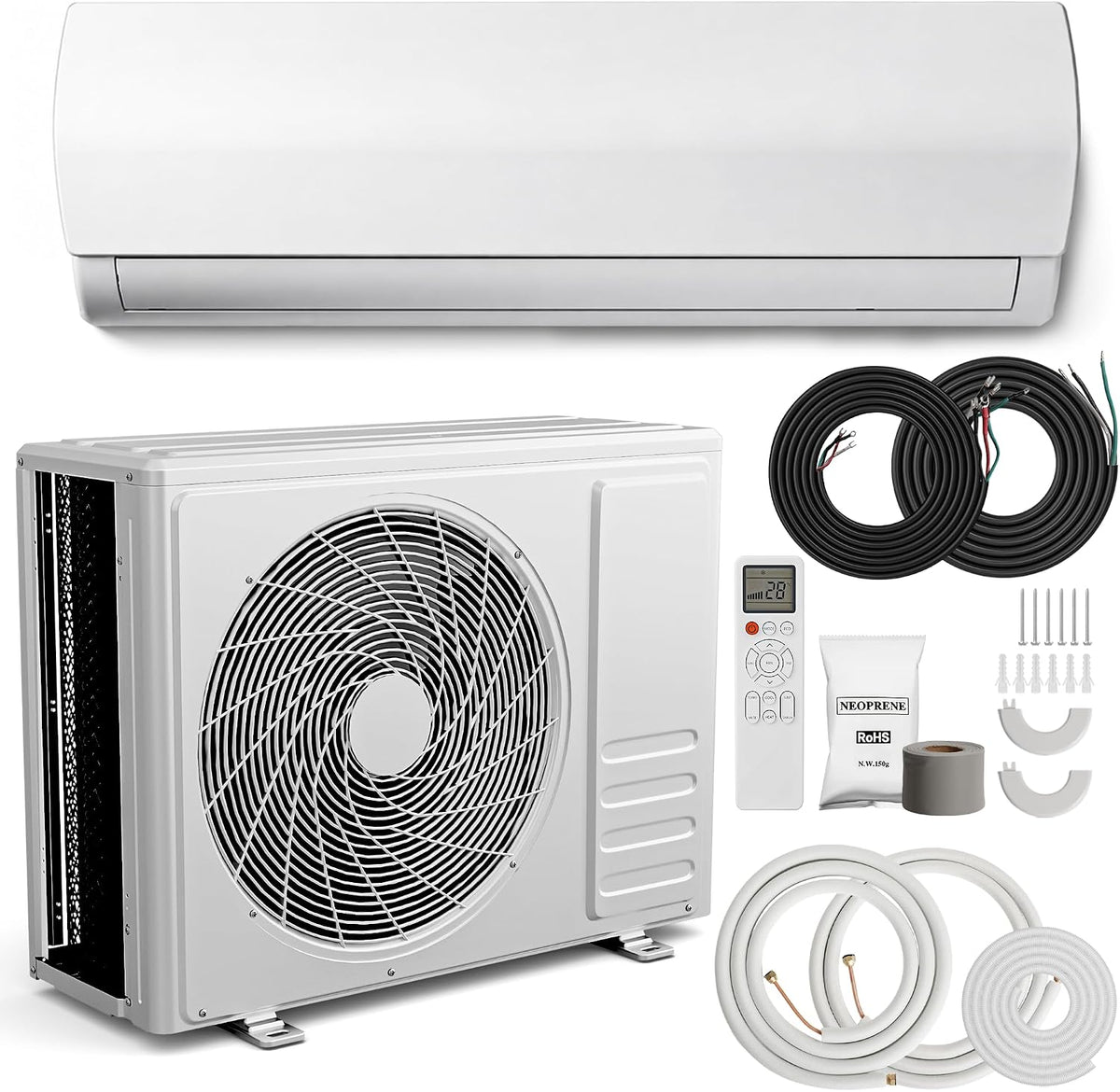 TRIUMPHKEY Split Klimaanlage 12000 BTU / 3,5 kW, Schlafzimmer, 3,1 kW, 3 m