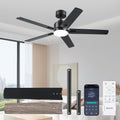 DSNAPE Deckenventilator mit Beleuchtung 132 cm, 5 Flügelblatt, 132 cm, Ventilator Lampe, 30 dB, Ventilator Lampe mit Fernbedienung und APP