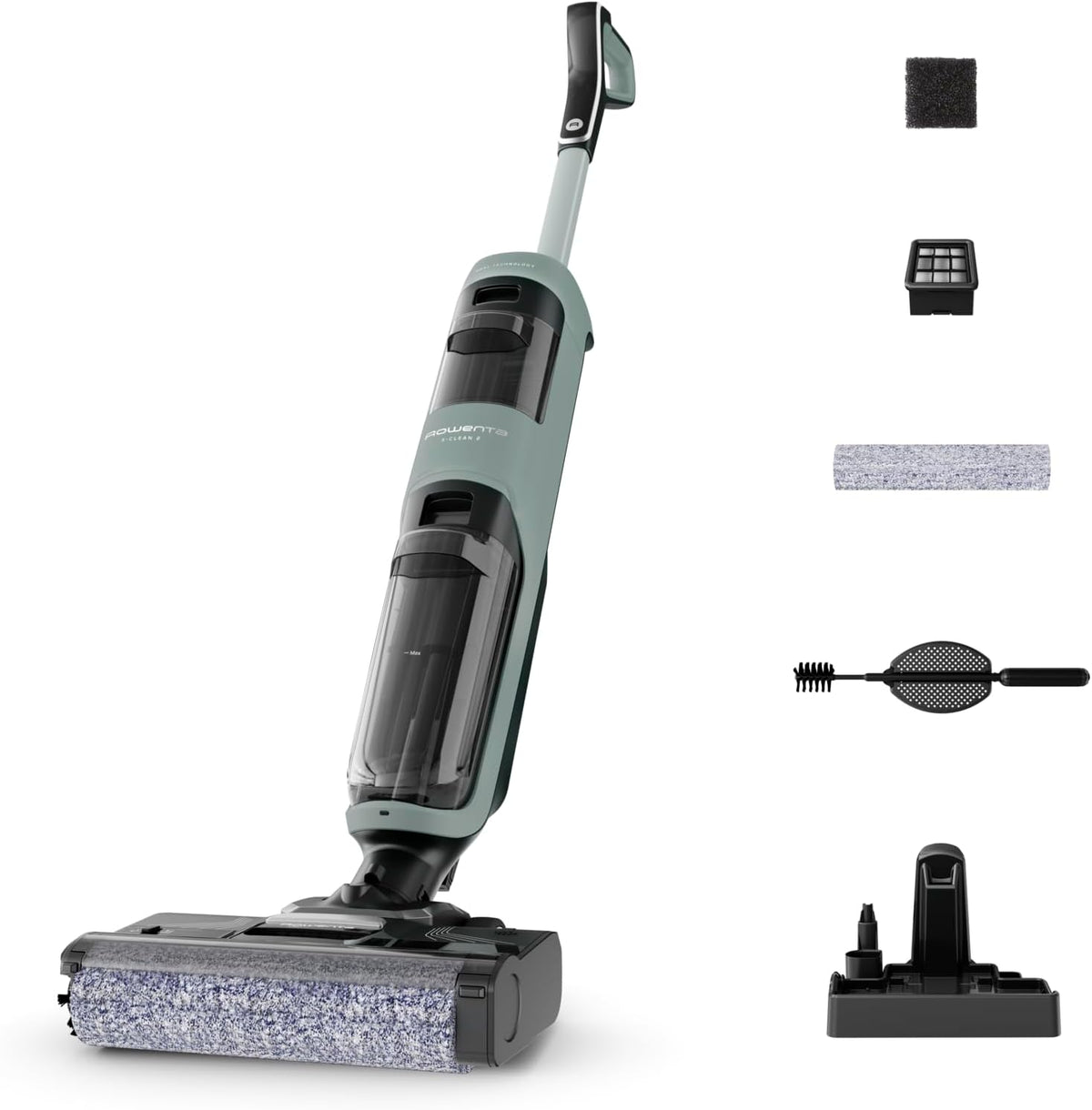 Rowenta X-Clean 2,2-in-1 Nass-Trockensauger, 1,1 kg, 5 kg, 35 Minuten, 730 ml, 440 ml, Selbstreinigung