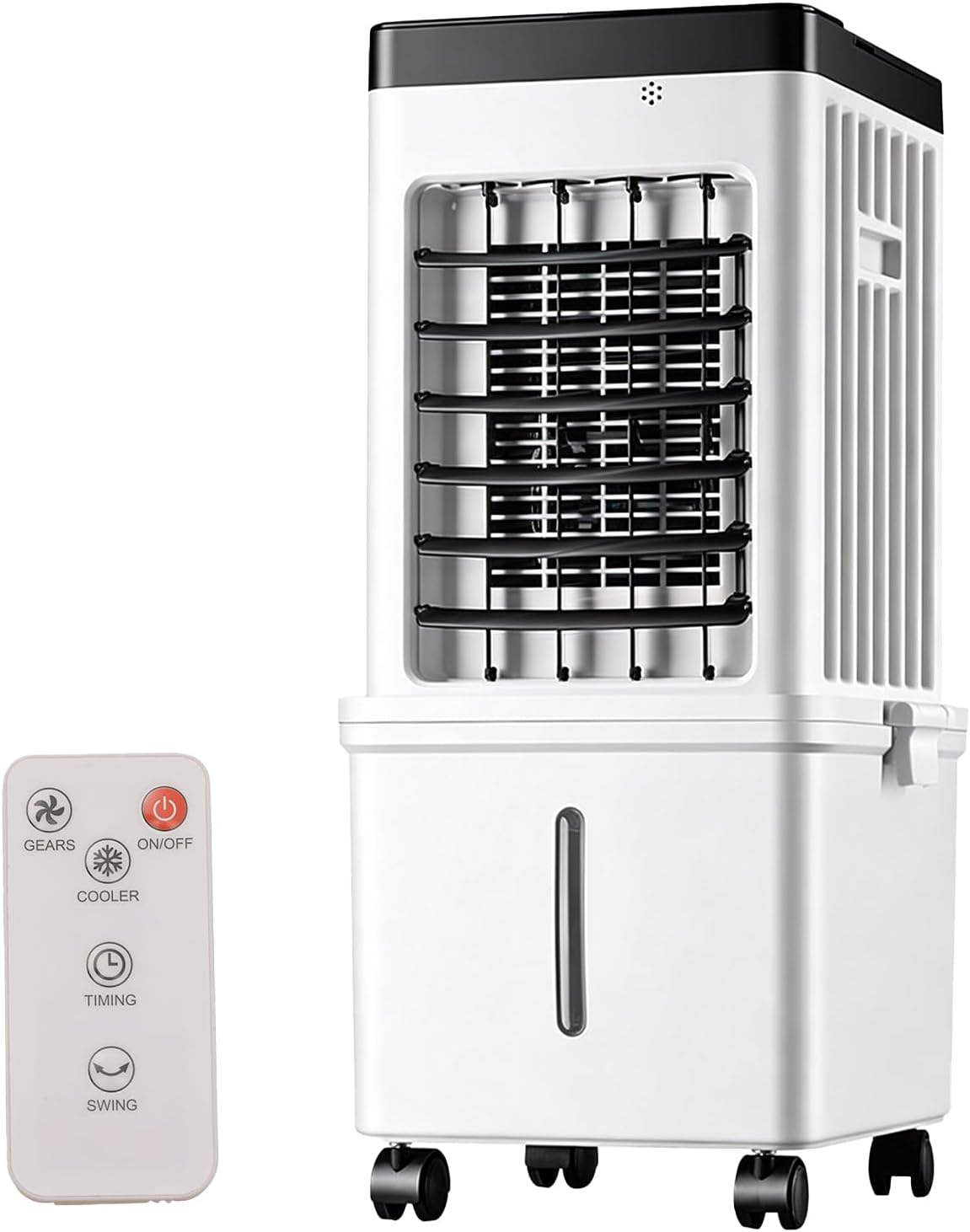 buusace 3-in-1 Ventilator, tragbar 15L Wasserkühlung, 120° Schwenk & 7.5h Timer, 65 dB sorgen für ungestörte Nächte, 65 W, Fernbedienung