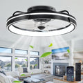 GZHXYJ Deckenventilator mit Beleuchtung, Dimmbar 64W LED Deckenleuchte mit Ventilator, 6-Gang, 30 dB, 50 cm, Fernbedienung und APP, Timer