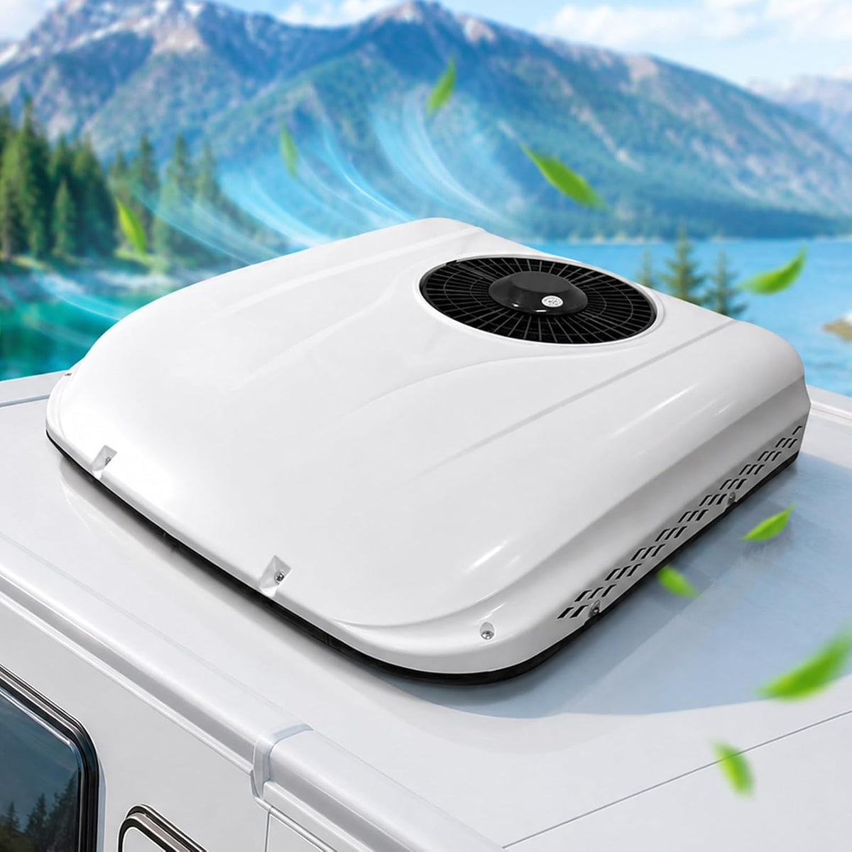 lilishangmao Dach-Standklimaanlage 12 V/24 V, Unterspannungsschutz Und 1600W-1800W Kühlung Für LKW, Camper Und Wohnmobil 12 V, 12 V/24 V, Wohnmobil