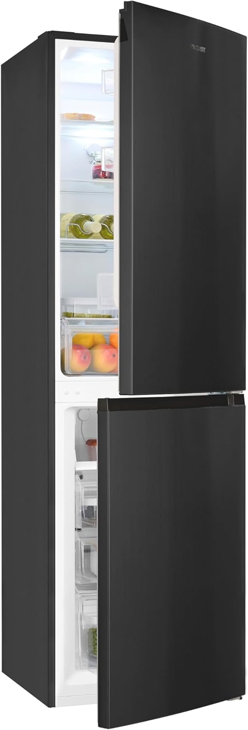 Exquisit Kühl-Gefrierkombination No-Frost 247 l, Gefrierschrank, 39 dB, 109,5 cm, 58,5 cm, 18 °C, LED-Beleuchtung