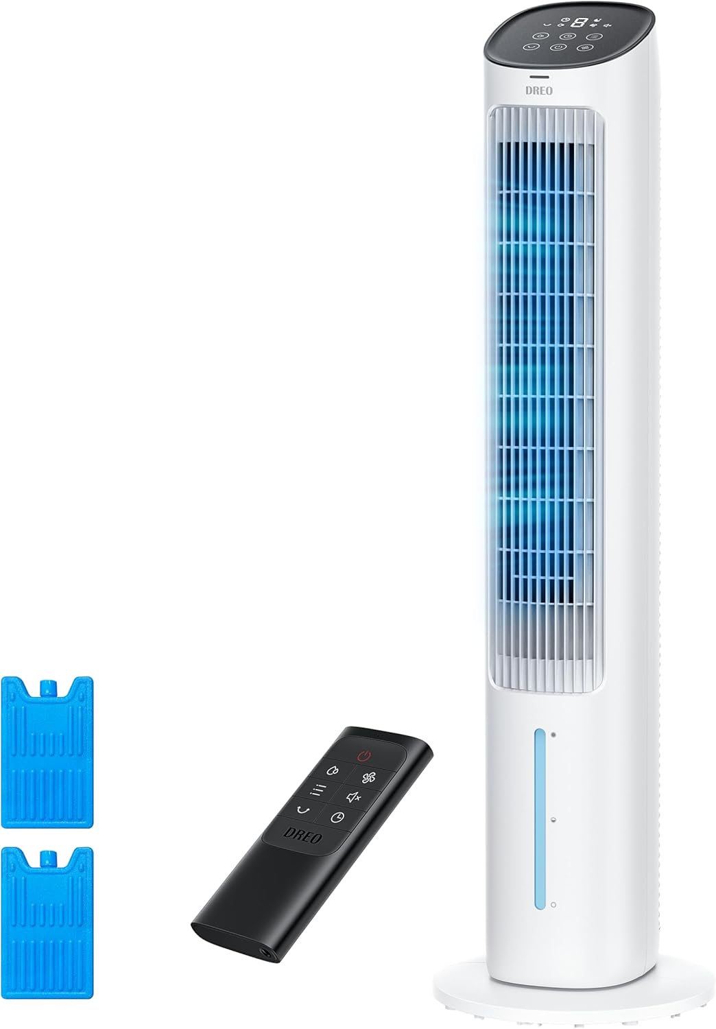 DREO Turmventilator mit Kühlung leise, Schlafzimmer, 35 dB, 6,7 m, 55 W