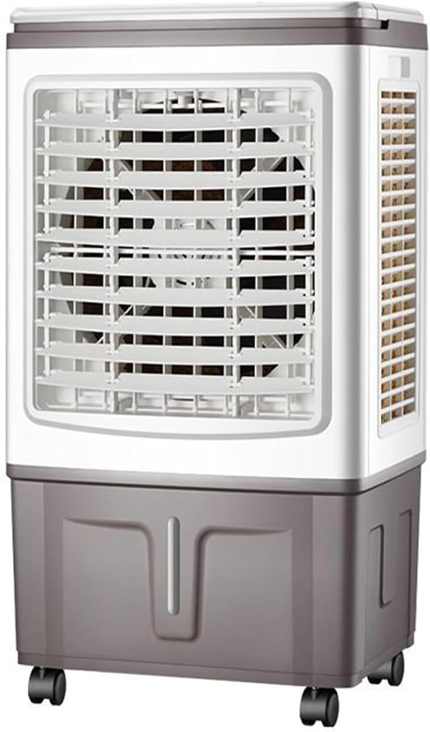 Generic Verdunstungsluftkühler 30-Liter-Wassertank Turmventilator, 2 Kühlboxen, 120° Schwenkbereich, 3 Geschwindigkeitsstufen, Fernbedienung