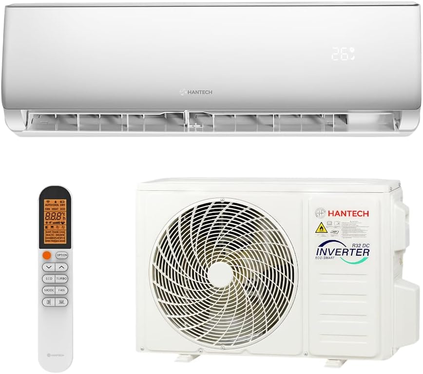 HANTECH Split Klimaanlage, Optisch, Schlafzimmer, 5,1 kW, 22 dB, 56 °C, WLAN, LED