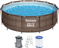 Bestway 56709-GS18 Steel Pro Max Stahlrahmenpool-Set mit Filterpumpe und Zubehör, Garten, 100 cm