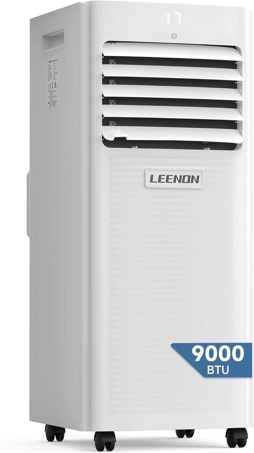 LEENON Klimaanlage Mobil Klimagerät 9000 BTU, Automatisch, 2,6 kW, 17 °C, LED