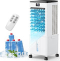 VectrDyna Mobiler Klimagerät 10L Mobile Klimaanlage, Timer 1–12h, 60°/120° Oszillation, Luftkühler mit Fernbedienung, Weiß/Schwarz, Verbessert
