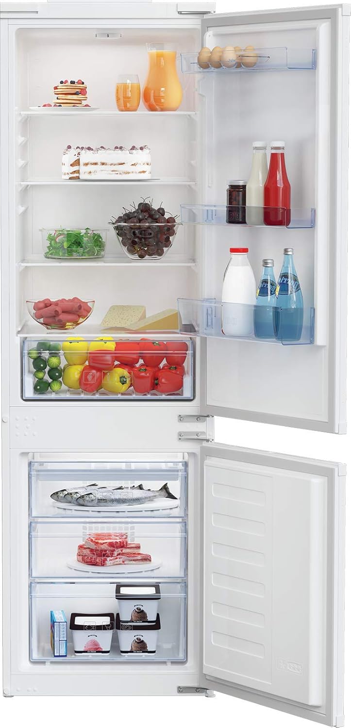 Beko BCSA285K4SN b100 integrierbare Kühl-/Gefrierkombination, Gefrierschrank, Drastisch, 25 kg, 35 dB, LED-Beleuchtung