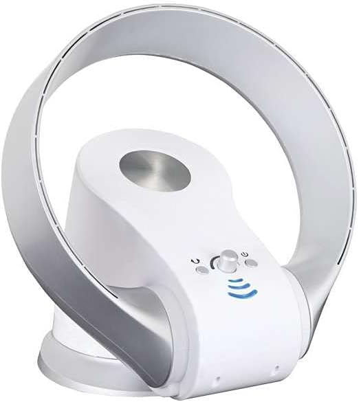Syntesy Unsichtbarer Ventilator 30 Tischventilator, Unsichtbarer Ventilator 30 cm, Weiß/Silber